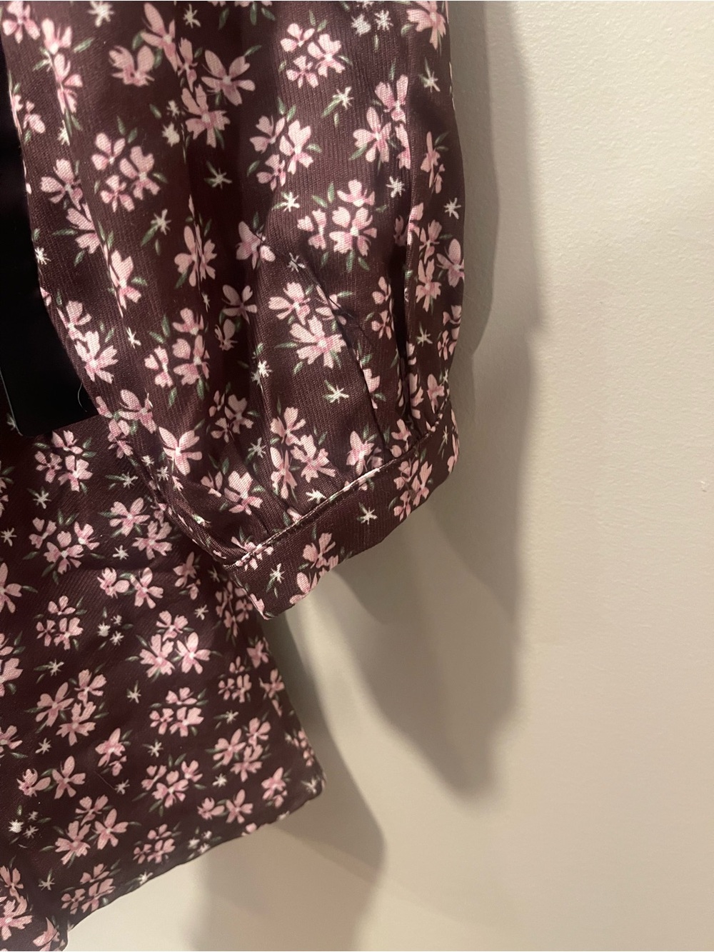 Lulus Daily Affection Brown Floral Corduroy Mini Dress With Pockets - Picture 4 of 6
